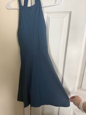 HALARA Navy Easy-Peezy dress in long